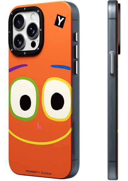 Apple iPhone 14 Pro Uyumlu Kılıf Magsafe Özellikli Sunshine Tasarımlı Youngkit Daily Happy Serisi Kırmızı fırsatları