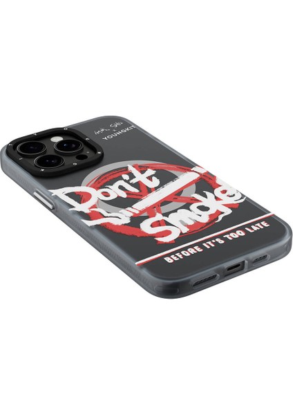 Apple iPhone 15 Pro Max Uyumlu Kılıf Magsafe Özellikli Shu Tasarımlı Youngkit City Serisi Siyahlı Kırmızı fırsatları