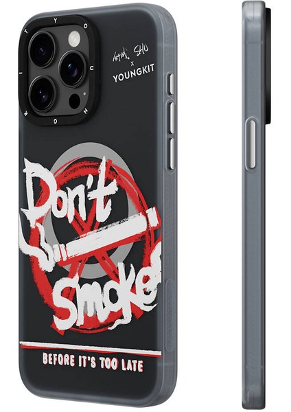 Apple iPhone 15 Pro Max Uyumlu Kılıf Magsafe Özellikli Shu Tasarımlı Youngkit City Serisi Siyahlı Kırmızı indirimleri