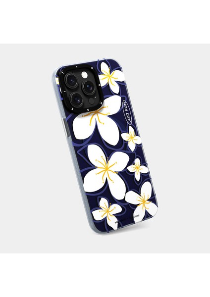 Apple iPhone 15 Pro Uyumlu Kılıf Magsafe Şarj Özellikli Sunshine Tasarımlı Youngkit Smile Serisi Lacivert modelleri