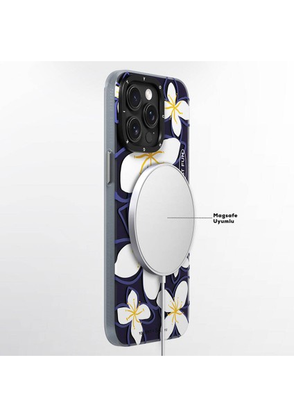 Apple iPhone 15 Pro Uyumlu Kılıf Magsafe Şarj Özellikli Sunshine Tasarımlı Youngkit Smile Serisi Lacivert fırsatları
