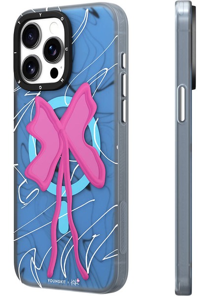 Apple iPhone 15 Pro Max Uyumlu Kılıf Magsafe Şarj Özellikli Youngkit Anti-Trend Serisi Kapak Mavi indirimleri