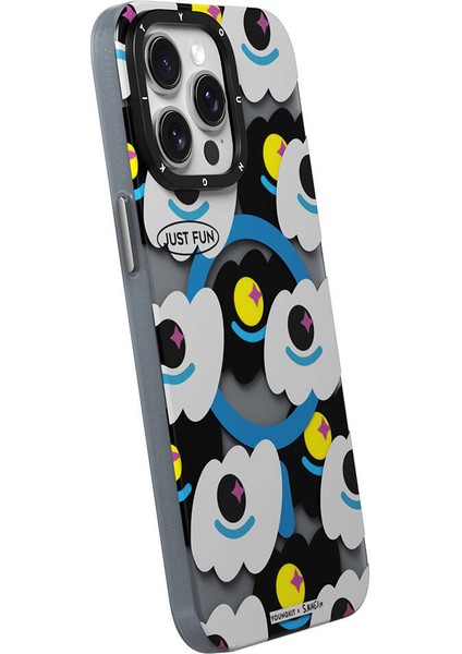 Apple iPhone 15 Pro Uyumlu Kılıf Magsafe Şarj Özellikli Youngkit Happy View Serisi Kapak Mavi modelleri