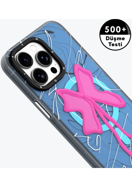 Apple iPhone 14 Pro Max Uyumlu Kılıf Magsafe Şarj Özellikli Youngkit Anti-Trend Serisi Kapak Mavi fiyatları