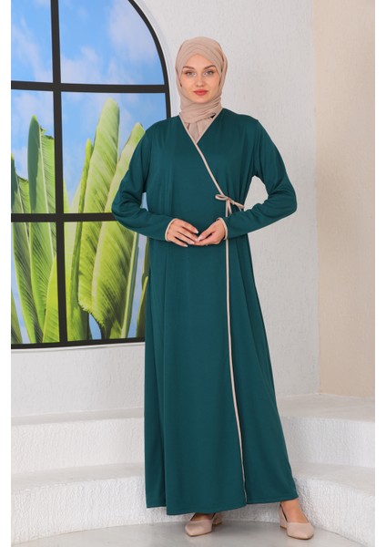 Pratik Rahat Yandan Bağlamalı Namaz Elbisesi