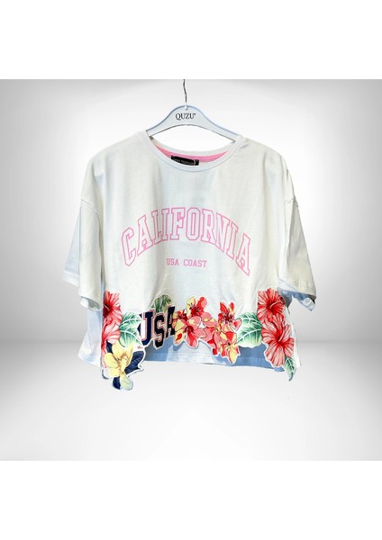 Nakışdesenli Crop T-Shirt fiyatları