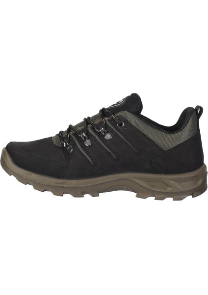 Su Geçirmez Deri Siyah-Haki Erkek Outdoor Ayakkabı M5557NSH