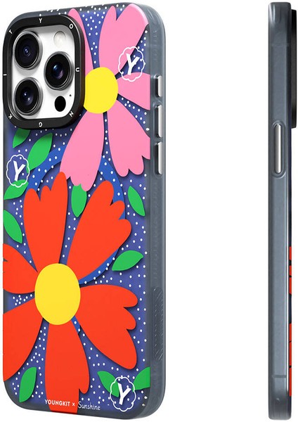 Apple iPhone 15 Pro Uyumlu Kılıf Magsafe Özellikli Sunshine Tasarımlı Youngkit Colorful Serisi Kırmızı indirimleri