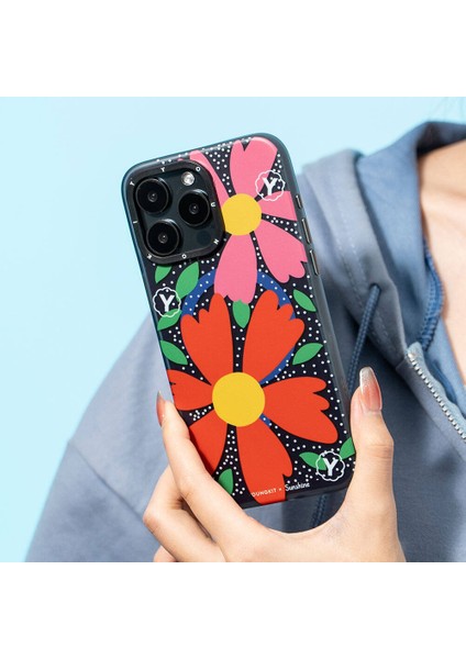 Apple iPhone 15 Pro Max Uyumlu Kılıf Magsafe Özellikli Sunshine Tasarımlı Youngkit Colorful Serisi Kırmızı fırsatları