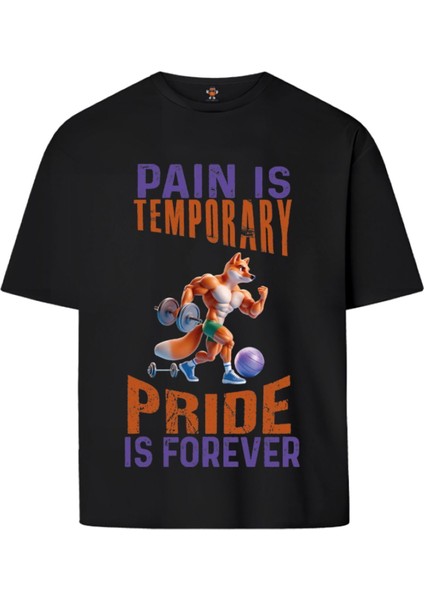 Musclefox Pain Oversize Çift Iplik Dokumalı %100 Pamuk Premium T-Shirt