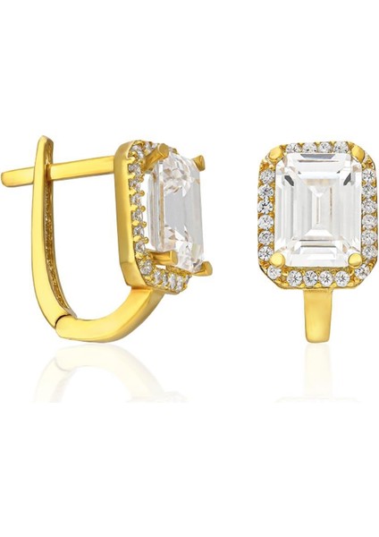 Klasik Baget Taşlı Küpeler