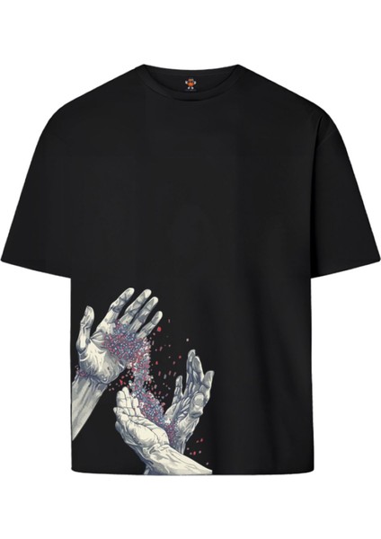 Handsmade Oversize Çift Iplik Dokumalı %100 Pamuk Premium T-Shirt