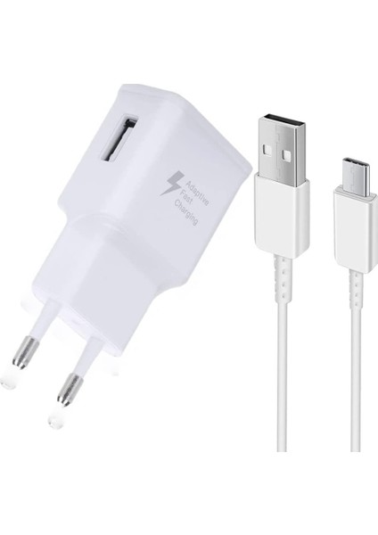Type-C Kablo + Şarj Aleti Kablo Dahil Samsung, Huawei, Xiaomi Uyumlu Takım Şarj Aleti