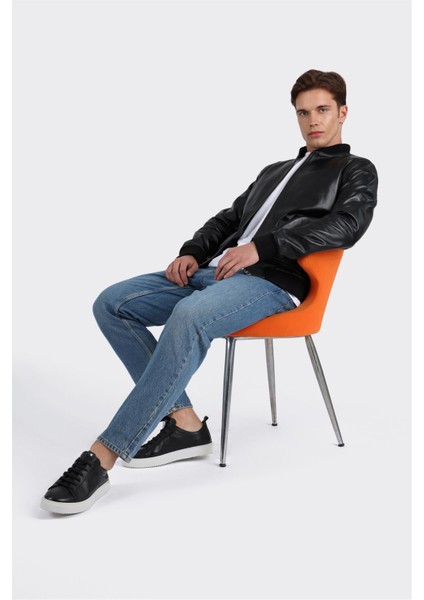 Siyah Erkek Deri Ceket modelleri