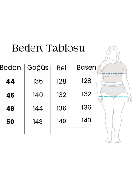 Beyaz Yeşil Çizgili Viskon Büyük Beden Tunik 44 Beden