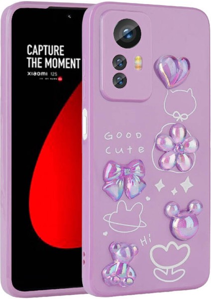 Redmi Note 12S Kılıf Kabartma Figürlü Parlak Zore Toys Silikon Kapak