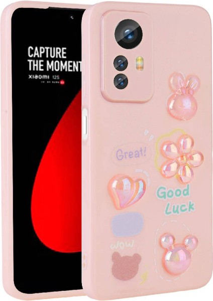 Redmi Note 12S Kılıf Kabartma Figürlü Parlak Zore Toys Silikon Kapak