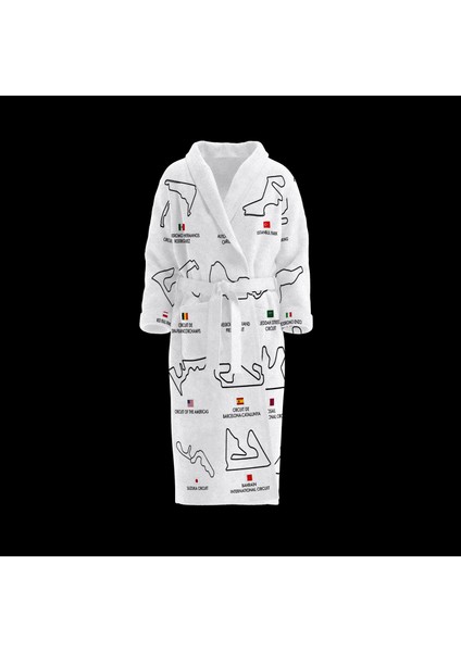 All Tracks White / Formula 1 Pistleri Bornoz