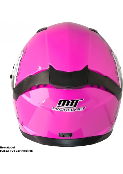 Motosiklet Kadın Kaskı 22.R06 Sertifikalı Güneş Vizörlü Fiber Kask Full Face Motor Kask Horus Lady