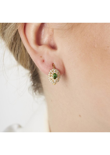 Yeşil Taşlı Küpeler modelleri