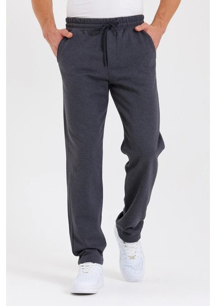 Siyah-Antrasit-Lacivert Arka Cepli Etiket Detaylı Düz Paça Erkek Içi Pamuklu 3'lü Eşofman Altı indirimleri