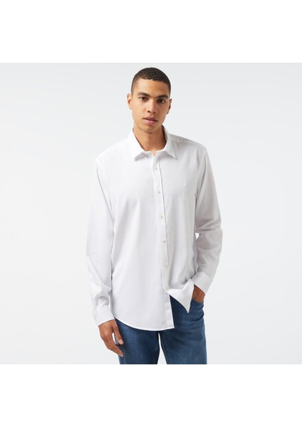 Erkek Beyaz Classıc Fıt Uzun Kollu Gömlek WE45502T.1BW