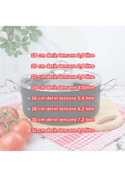 Granit Tencere Derin Siyah- Inox