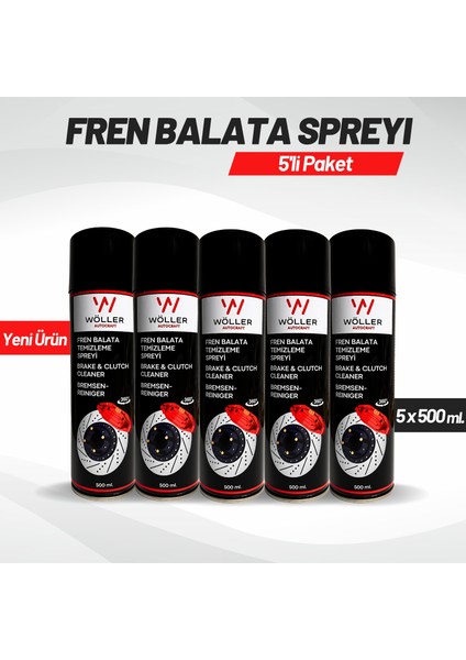 Fren Balata Spreyi ve Genel Temizleme Spreyi 500 Ml. 5 Adet