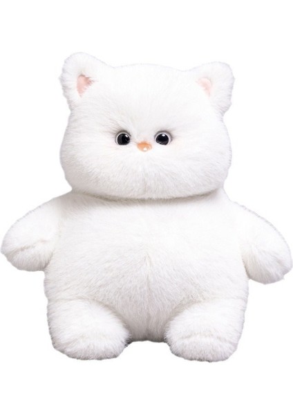 Miyav O Yavru Kedi Şişman Kedi Kukla Tombul Beyaz Kedi Sevimli Hakimi Peluş (Yurt Dışından)
