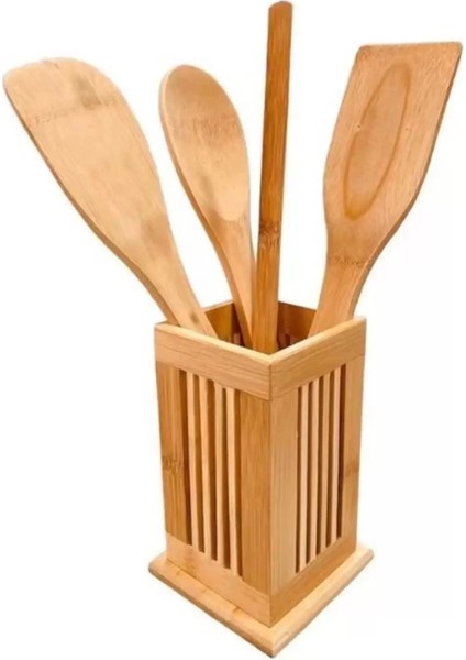 Kaşık 4’lü Spatula Takımı Bambu MIEN-938