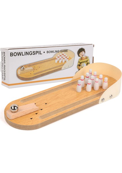 Erken Eğitim Çocuk Eğitici Oyuncaklar Ebeveyn-Çocuk Interaktif Mini Bowling Ahşap Küçük Oyuncak (Yurt Dışından)