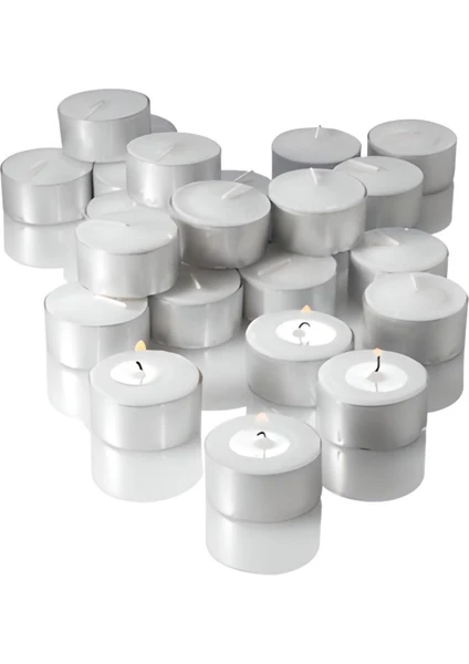 Inia Home Tealight Mum 50 Li 4 Saat Yanan Buhurdanlık Parti ve Özel Günler Için