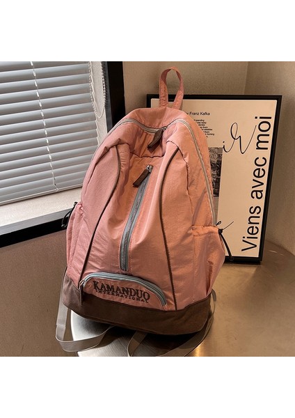 Büyük Kapasiteli Çanta Naylon Kumaş Üst Düzey Sırt Çantası Üniversite Öğrenci Çantası (Yurt Dışından)