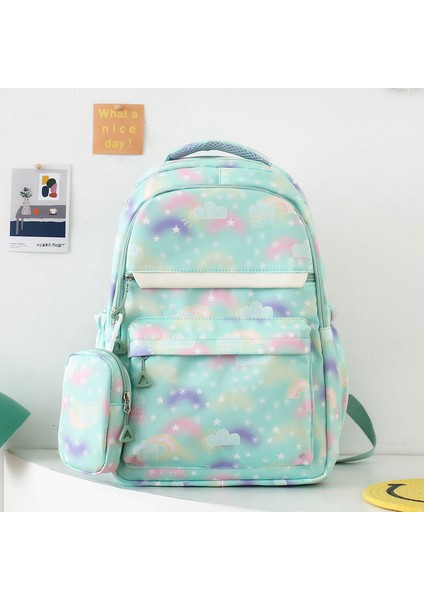 Öğrenci Baskılı Oxford Kumaş Okul Çantası Yıldızlı Gökyüzü Öğrenci Sırt Çantası (Yurt Dışından)