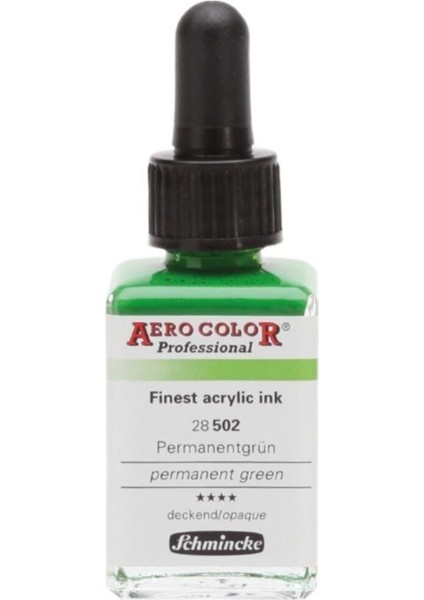Aero Color Permanent Green 502 Mürekkep 28 ml 10147