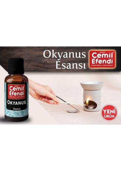 Cemil Efendi Okyanus 10 ml Esansiyel Uçucu Buhurdanlık Yağı Difüzör Esansı Oda Kokusu