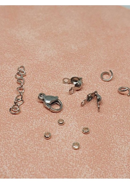Çelik Silver Takı Kapama Klips Seti/adet (51282)