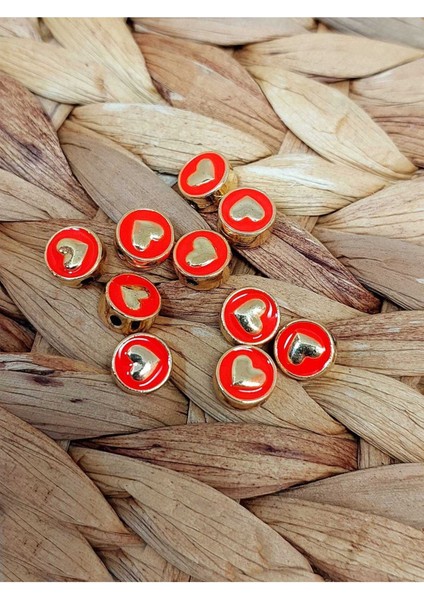 Altın Kaplama Turuncu Kalp Ara Aparat/2 Adet (51856) modelleri