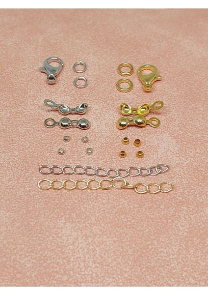 Altın & Rodyum Kaplama Takı Kapama 2'li Set (52454)