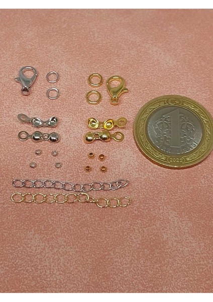 Altın & Rodyum Kaplama Takı Kapama 2'li Set (52454)