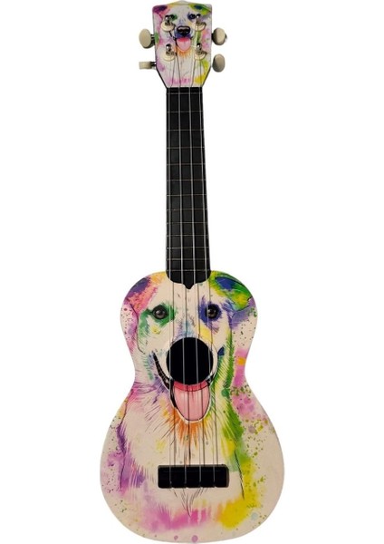 Soprano Köpek Desenli Komposit Ukulele