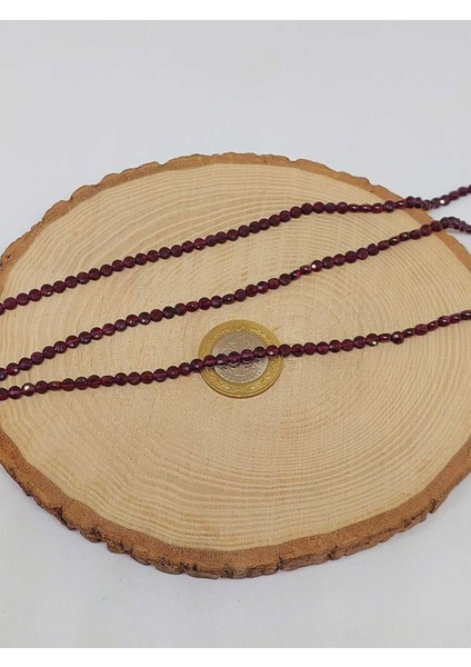 Bileklik Boy Lal (Garnet) (Granat) Taşı Yassı Dizi 2.5*4mm (51208) Yarım Dizi (17CM Uzunluğundadır) fiyatları