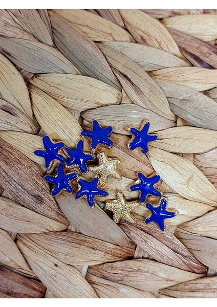 Altın Kaplama Lacivert Yıldız Ara Aparat/2 Adet (51872) modelleri