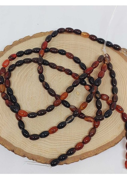 Bileklik Boy Akik Taşı Arpa Kesim Yarım Dizi 6*8.5mm (49978) (18CM Uzunluğundadır) fırsatları