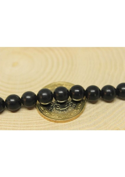 Çeyrek Dizi (9cm Uzunluğundadır!) Shungite (Şungit) Taşı Çeyrek Dizi 8mm indirimleri