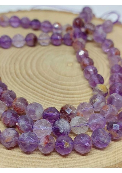Bileklik Boy Ametrin Taşı Faset Kesim Yarım Dizi 8mm (51352) (18CM Uzunluğundadır) fiyatları