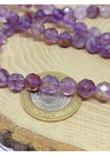 Bileklik Boy Ametrin Taşı Faset Kesim Yarım Dizi 8mm (51352) (18CM Uzunluğundadır) modelleri