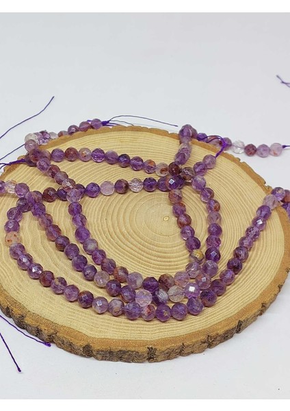 Bileklik Boy Ametrin Taşı Faset Kesim Yarım Dizi 8mm (51352) (18CM Uzunluğundadır) fırsatları