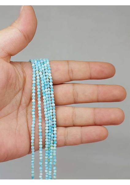 Bileklik Boy Amazonit Taşı Dizi 2.5mm (51194) Yarım Dizi (17CM Uzunluğundadır)