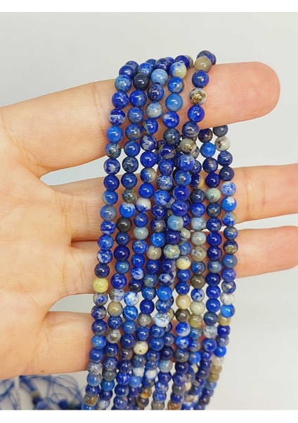 Bileklik Boy Lapis Taşı Yarım Dizi 4mm (49242) (18CM Uzunluğundadır)